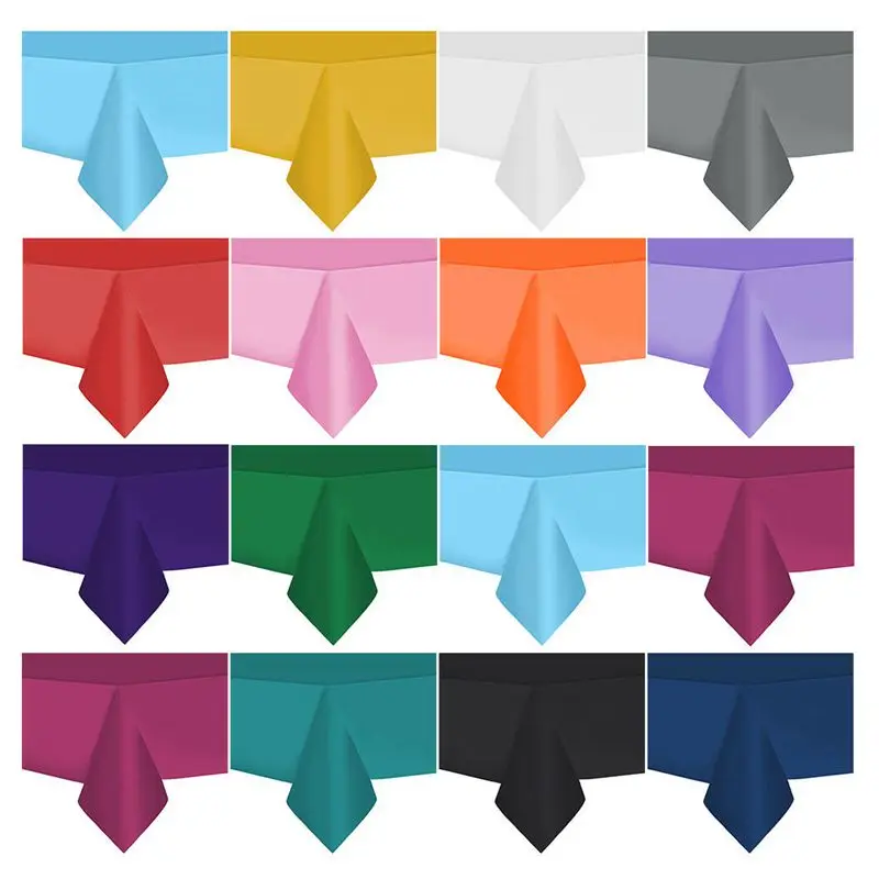 Solid Color Party Biodegradable Plastic Tablecloths Disposable Table Cloth