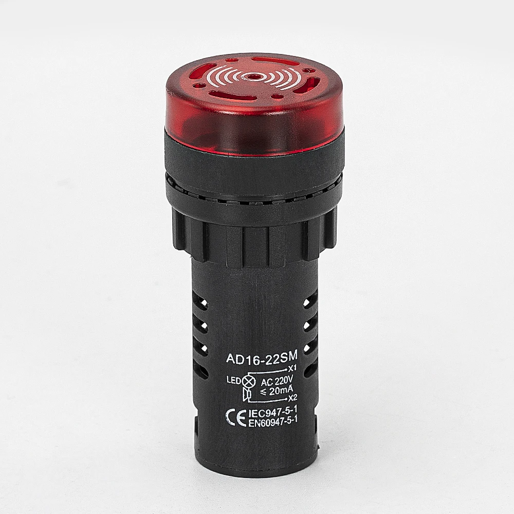 Ad1622sm Plastic Indicator Light Buzzer Alarm Indicator Lamp Red