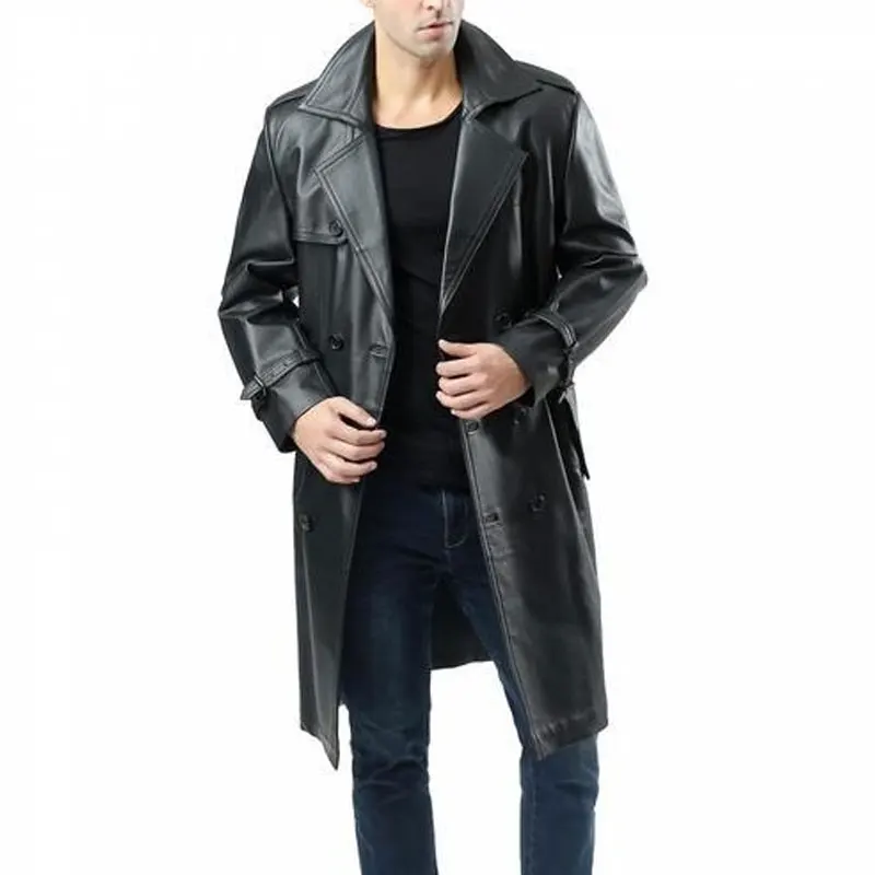 Wholesale New Custom Men's High Quality Winter Long Trench Coat Waterproof Breathable Quick Dry Woolen Fabric Button Coat