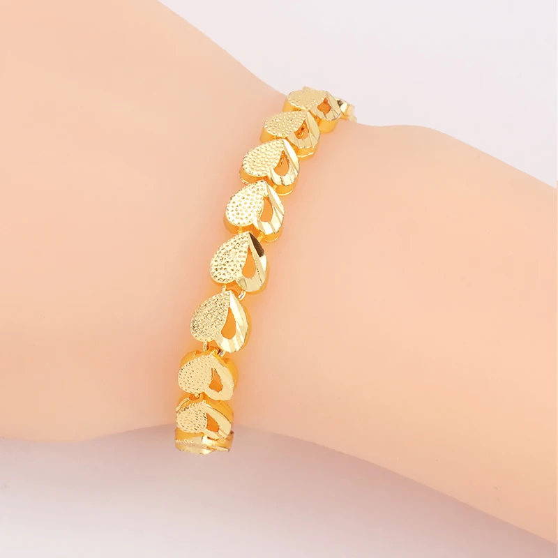 Bracciale Oro Placcato 24K Treccia Chiara - DJADEE Unisex, Regalo Compleanno, 4-5 Mm Larghezza