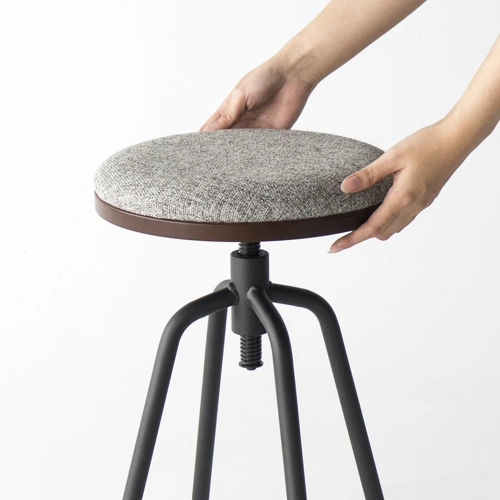 Поворотный низкий барный стул, современные стулья с комфортной подушкой для сиденья