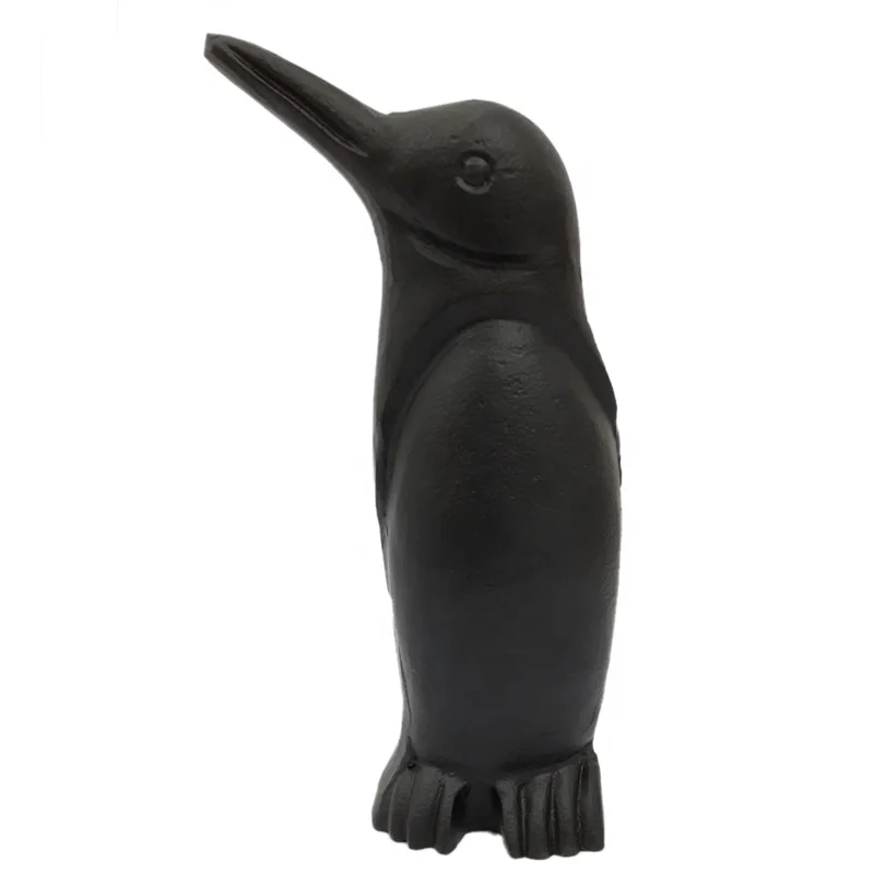 リサイクルアルミニウムを用いたペンギン型工芸品 雑貨 庭の装飾卸売アルミニウム装飾黒色ペンギン彫刻屋内屋外手作り