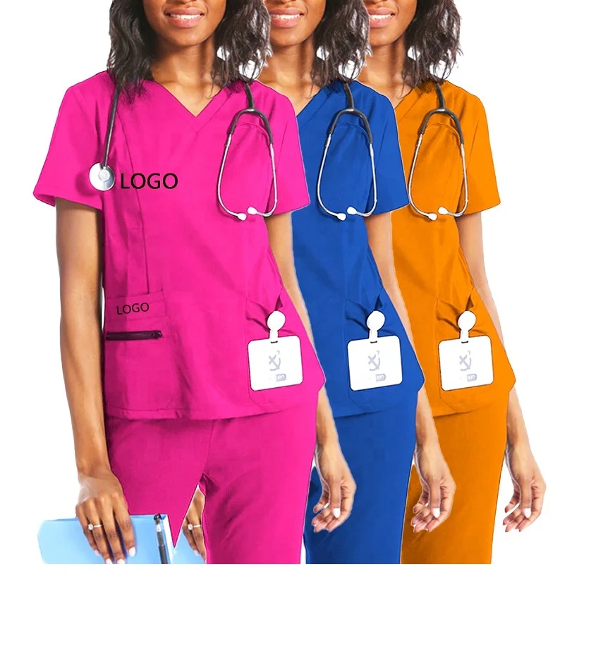 Unisex Scrubs Nursing Uniforms 2pcs 