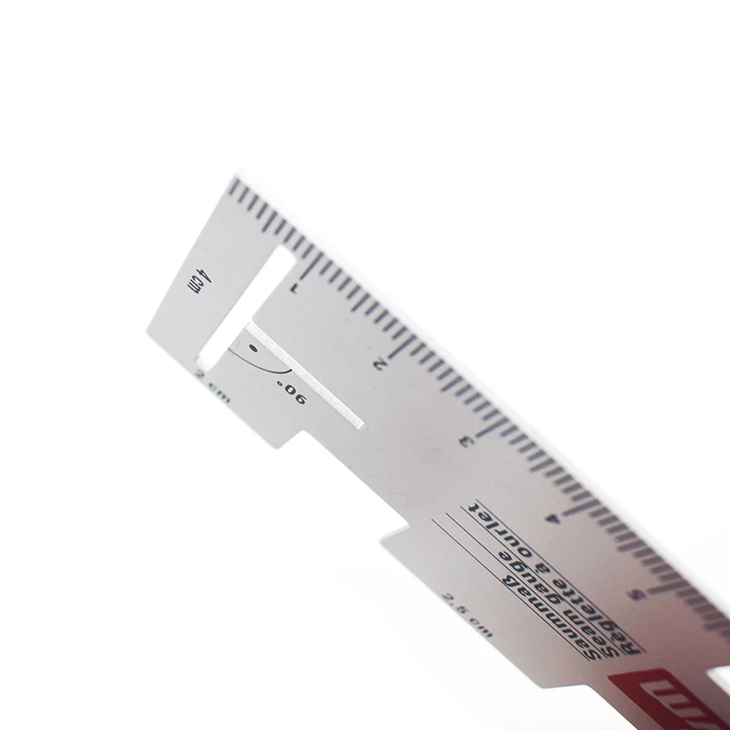 Metal Sewing and Knitting Gauge Seam Ruler in Inches and Centimetres 