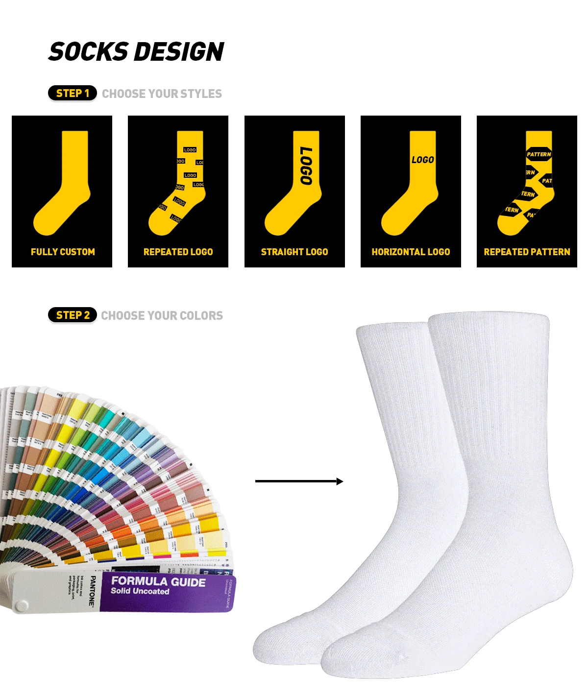 Uron 2022 High Quality Low Moq 100 Cotton Socks Men Women Custom Logo