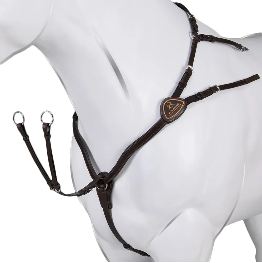 italian calfskin leather breastplate with 5-point