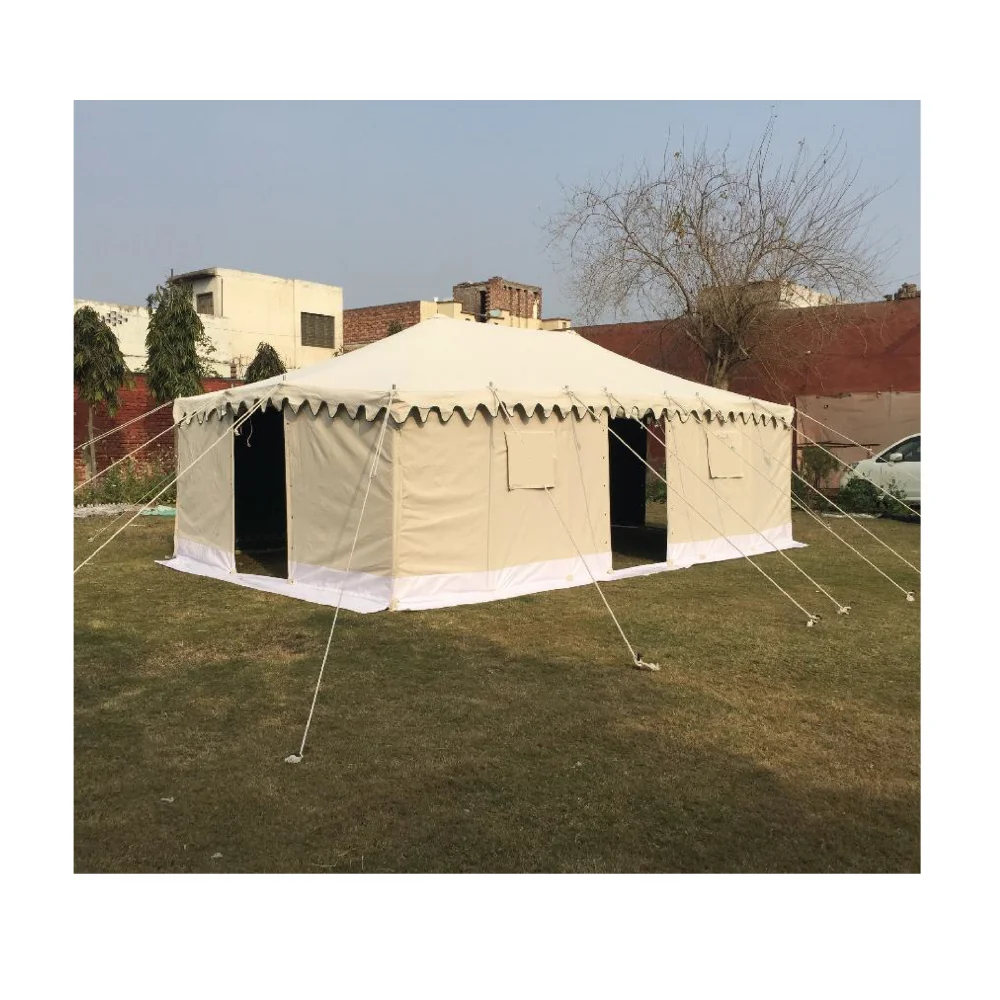 Oem 2023 Customized Latest Kuwaiti Deluxe Tent High Quality Waterproof 100 Cotton Canvas Desert