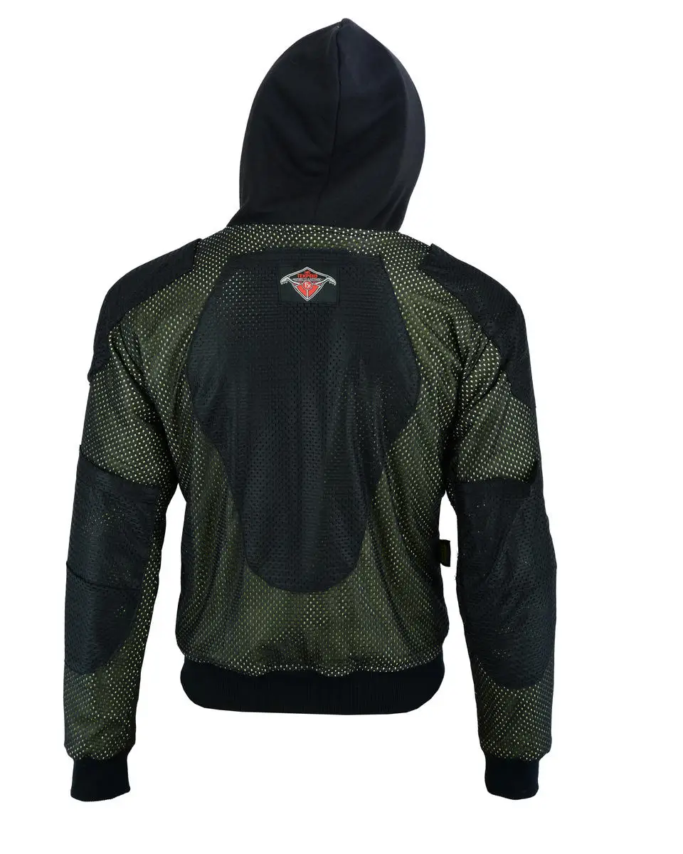 Blouson Moto Capuchon Renforcé Kevlar CE - Niveau 1, Protections Dos/coudes/épaules, Pour Homme