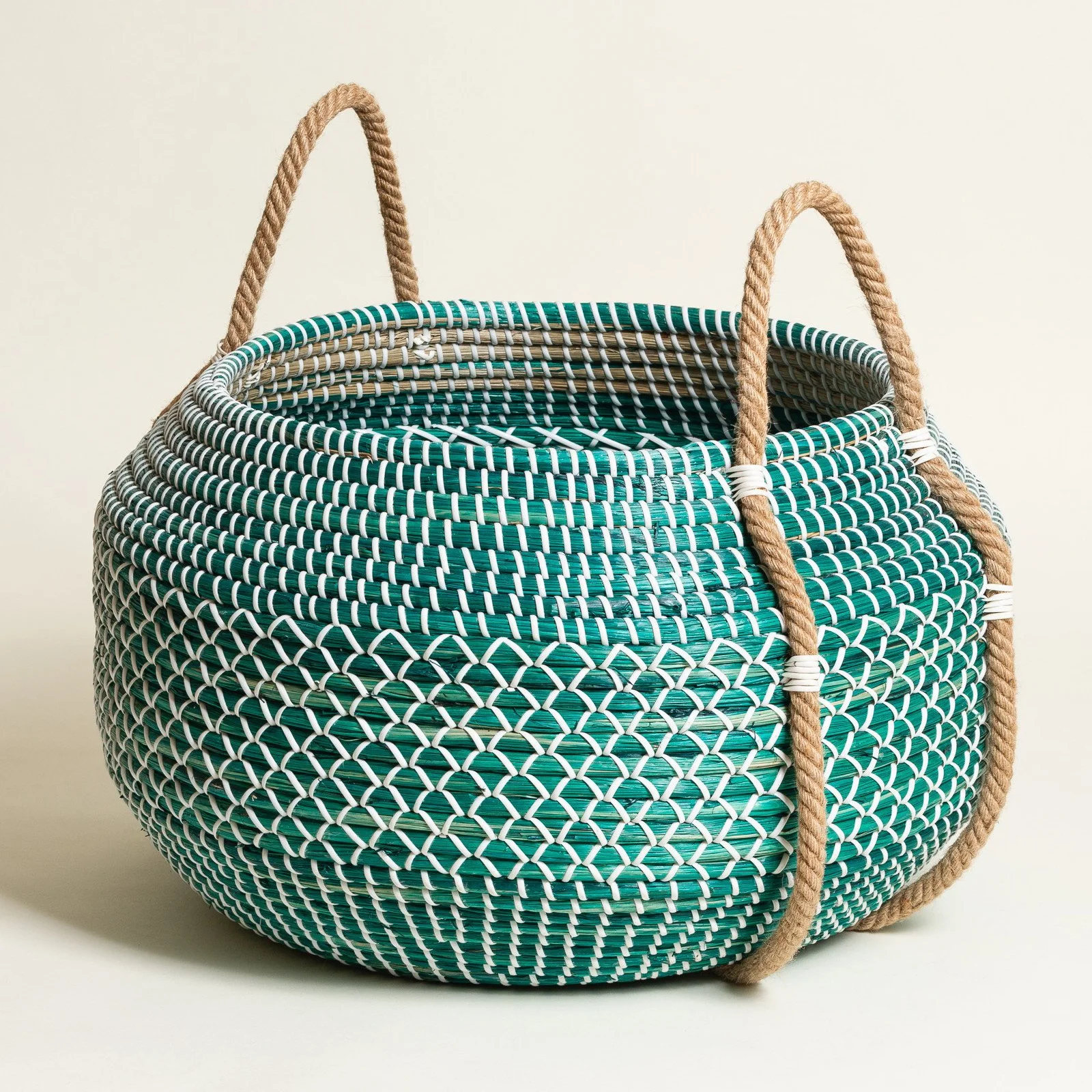 Elegant Natural Seagrass Storage Basket With Handles Top Selected