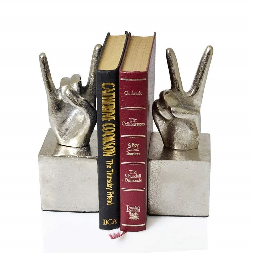 Elegant Look Human Hand Book Ends Supporter Best Quality Decorative