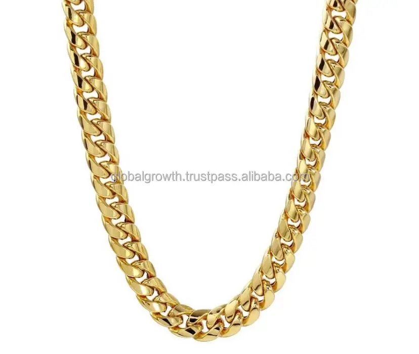 10k 14k 18k 22k 24k Solid Gold Chain Designs Gold Chain Design Cubans Miami Goldcuban Chain