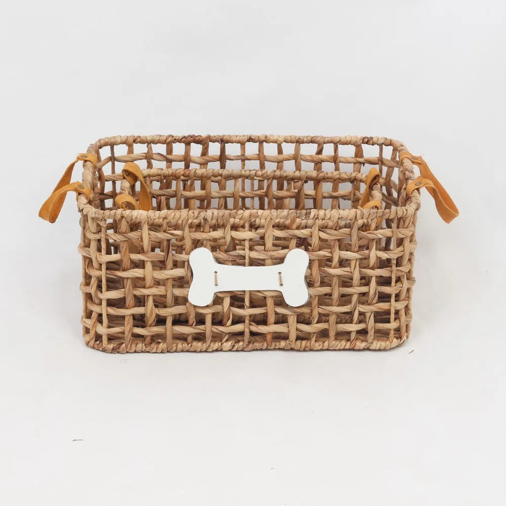 Rectangular Open Weave Water Hyacinth Basket/wicker Pet Basket/dog Toy Organizer Buy Wicker
