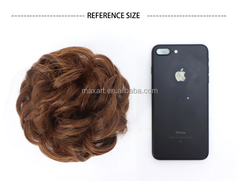 
Искусственный шиньон, пучок волос, спутанные кудрявые волосы, шиньон, синтетический пончик, кусочки волос для женщин и девушек 