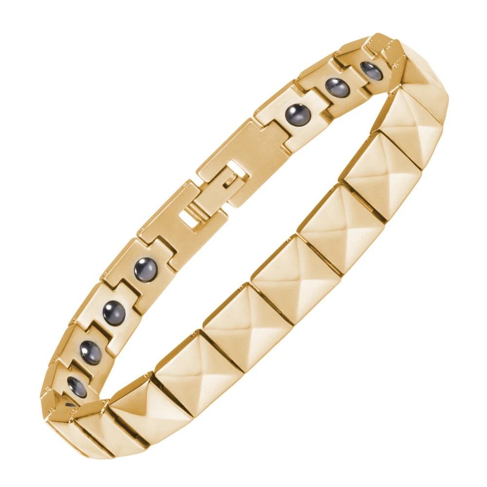 Изысканный многослойный квадратный спортивный баланс чистый био-германиевый Магнитный титановый браслет для женщин