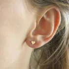 Heart Earrings Gold Minimalist Red Heart Earrings Women Fine Jewelry Trendy 14k Gold Wholesale Stainless Steel Cute Earrings Studs