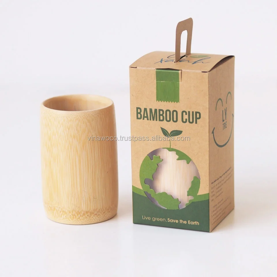 Natural Bamboo Wood Drinking Cup, Eco-Friendly Bamboo Coffee Cup - AhaBamboo