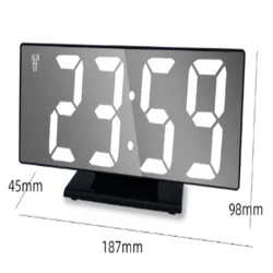 Digital Clock LED Screen Display  Multifunctional Electronic Alarm Mirror LED Clock Modern Decoration for Home Bedroom Decor