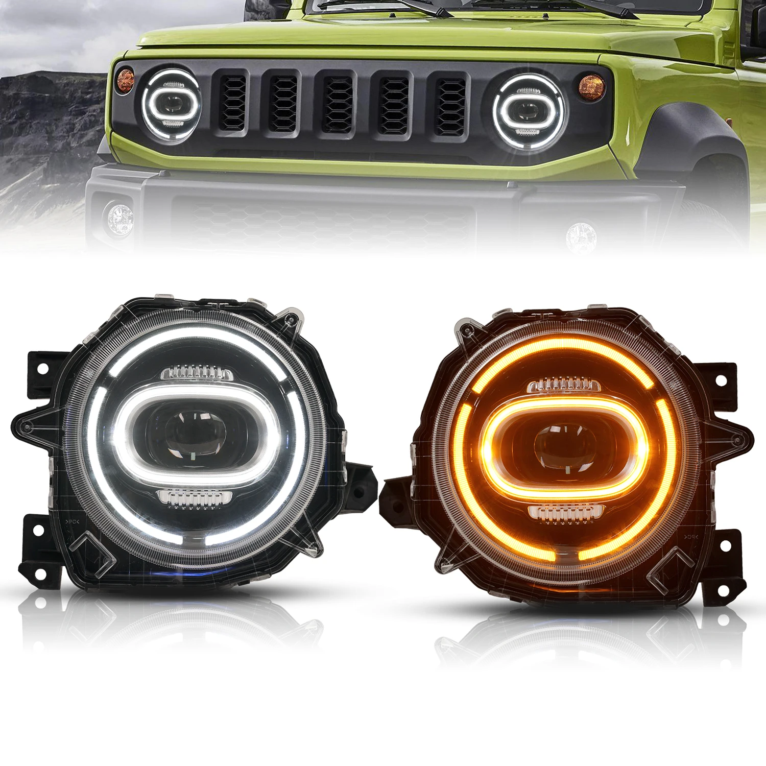 Wholesale Original Replacement Jimny Headlamp with Sequential Turn signal 2018-UP Headlights for  Suzuki Jimny