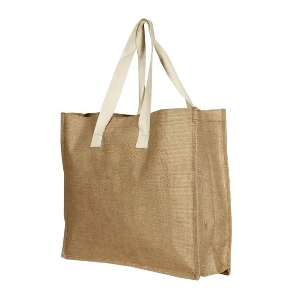 Latest Promotional Plain Jute Shopping Bag with Logo Print and