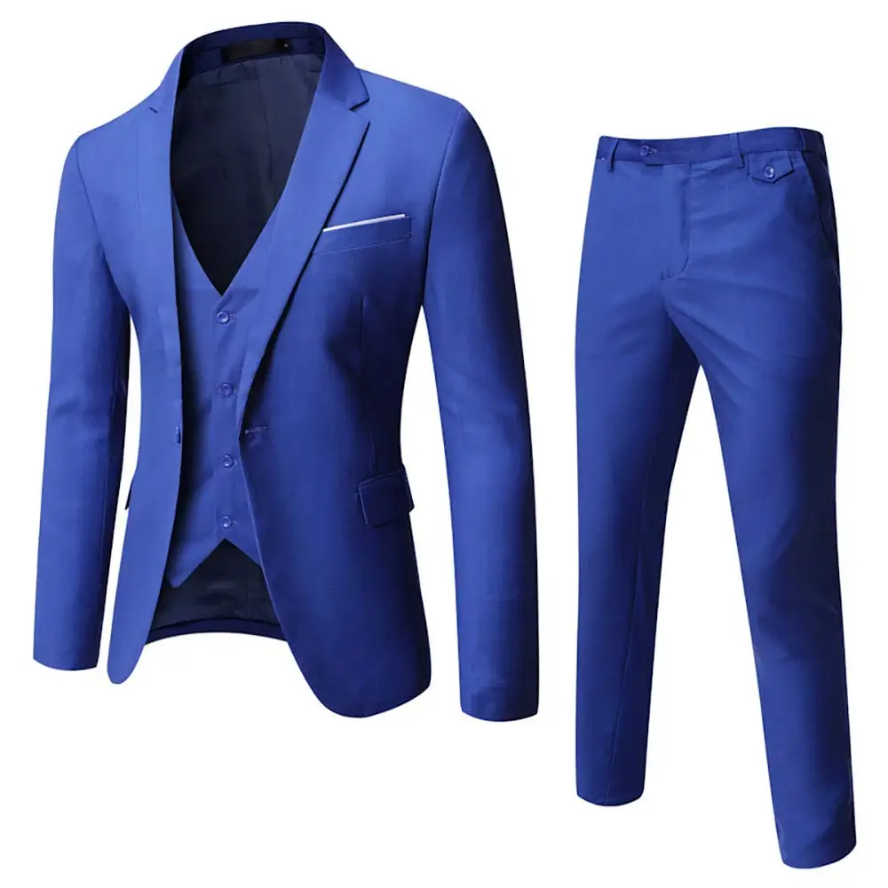 Quality Slim-Fit Custom Blazer Set Single Buckle Fashion Wedding Groom Men's Formal Suit From Bangladesh