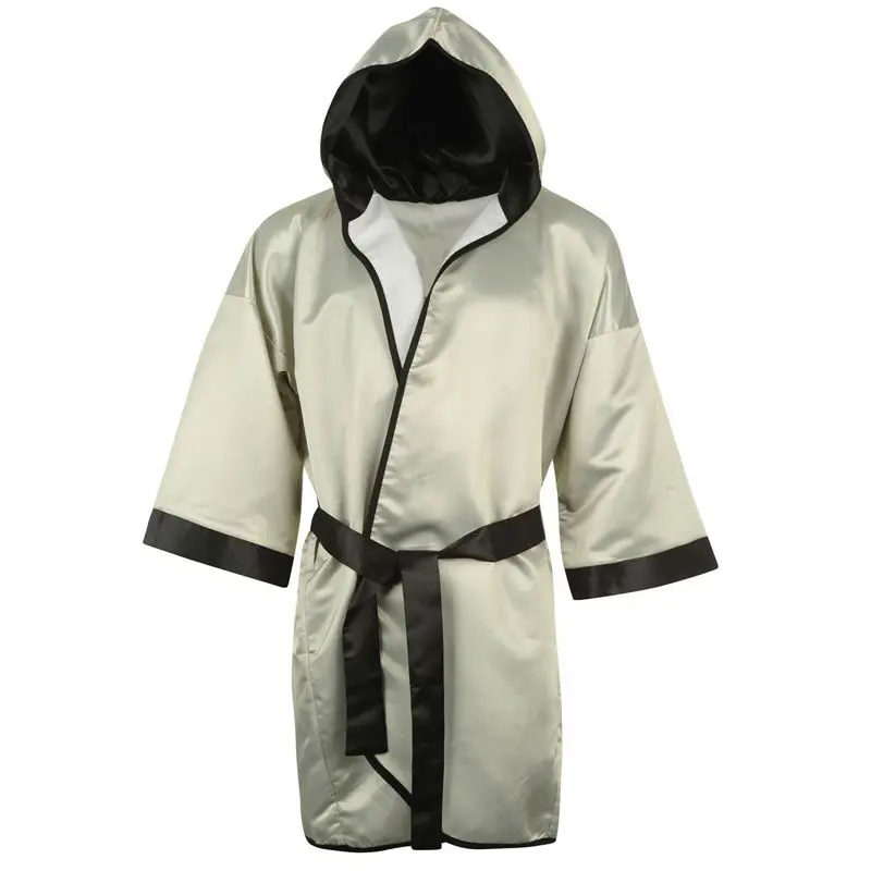 Prime Full-Length Satin Boxing Robe with Hood Dummy Type