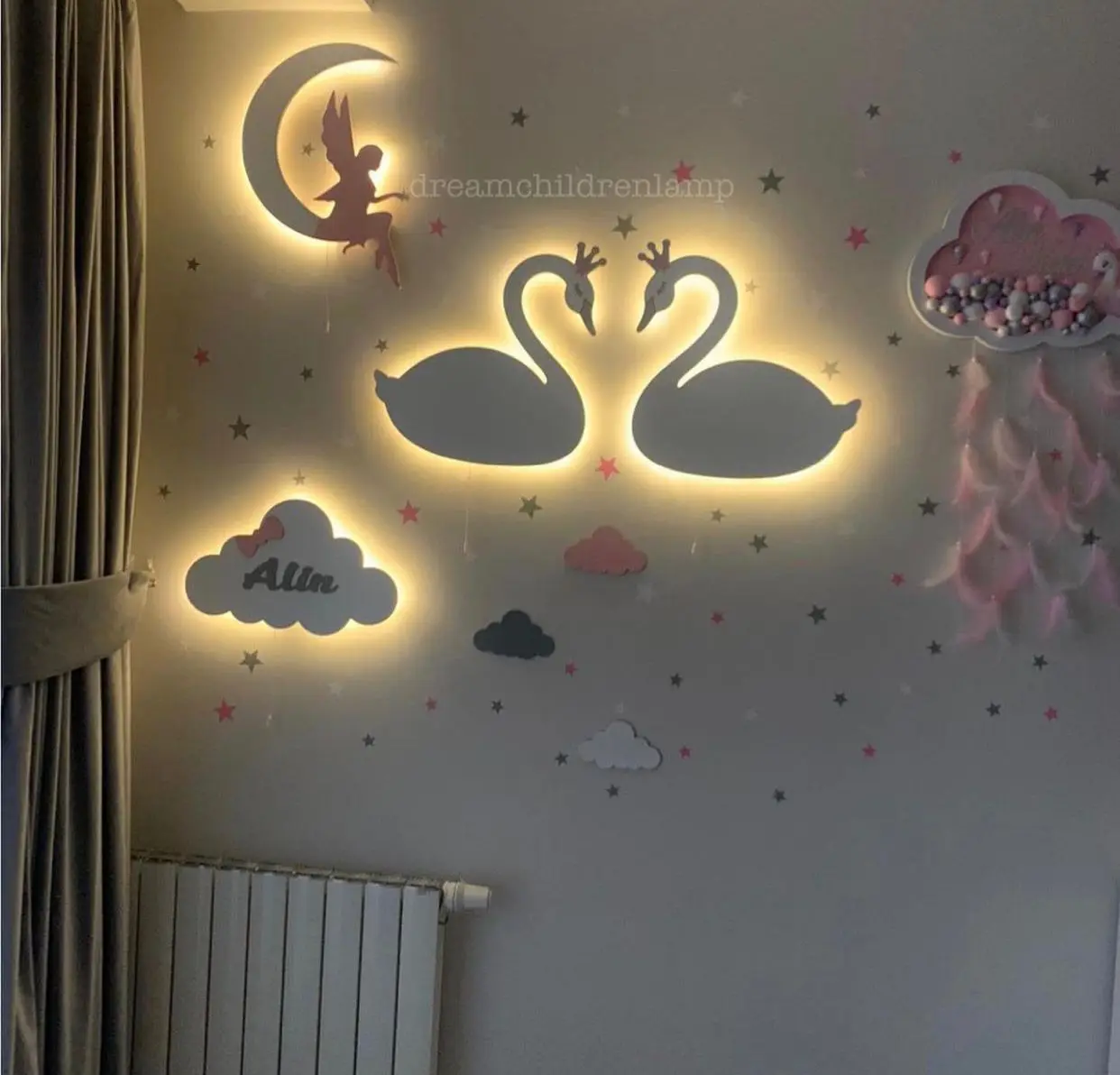 Деревянная Ночная лампа, настенный светильник для детской комнаты, детской комнаты, ночник, декоративный светильник