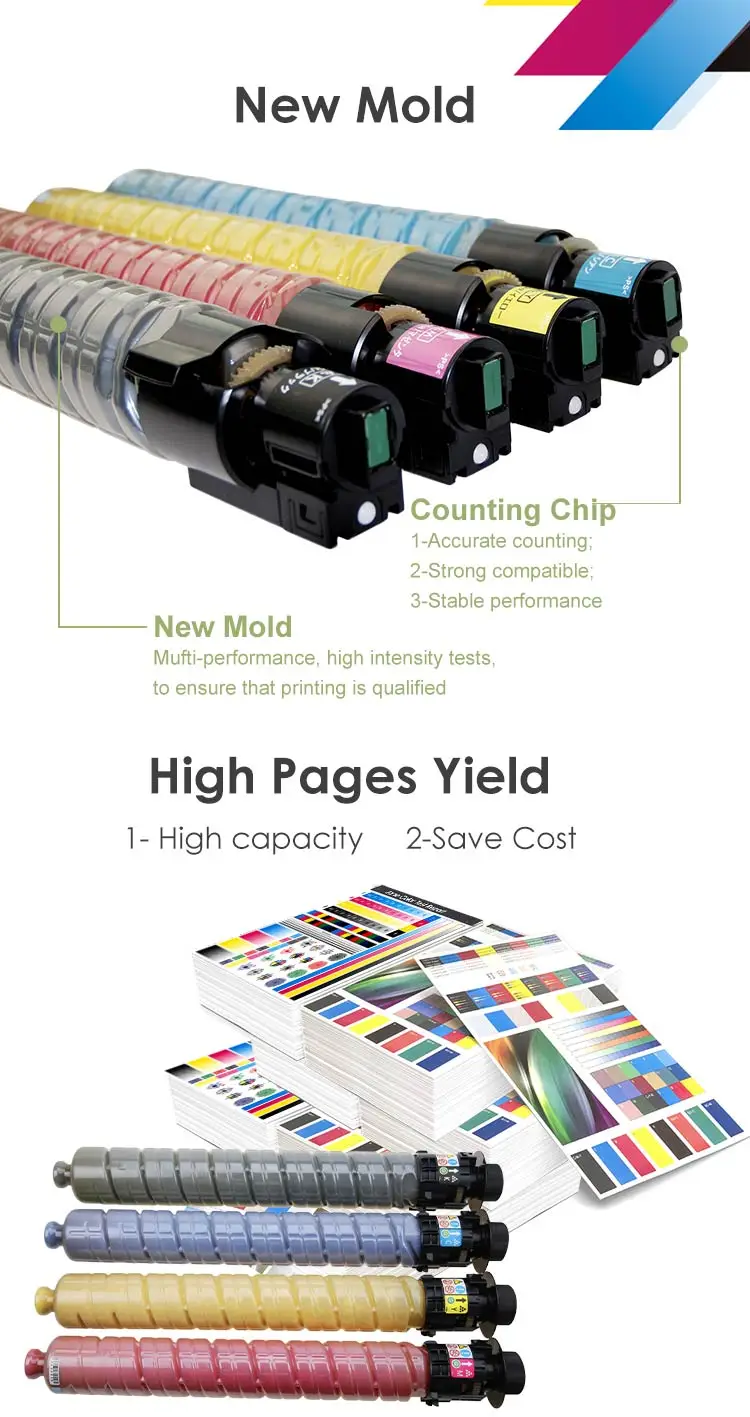 Jane Color for MPC3002 MPC3502 for Ricoh Color Laser Printers with Original Color Toner Cartridge