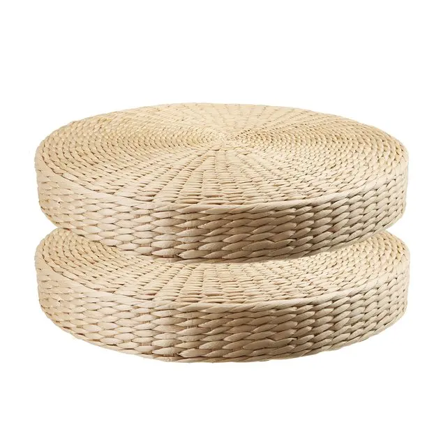 ECO-FRIENDLY WATER HYACINTH CUSHION MATTRESSES PAD for HOME/ SEAGRASS OTTOMAN BRAIDED STRAW SEAT CHEAP PRICE TOP SUPPLIER