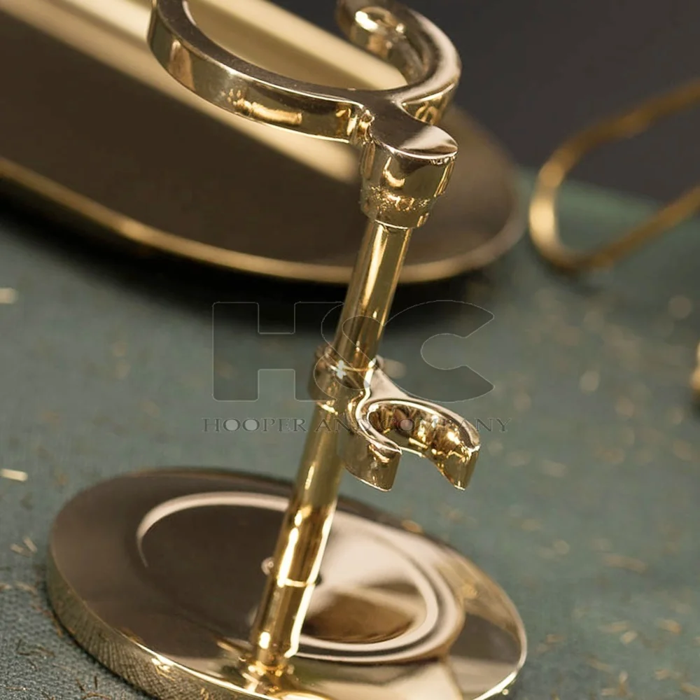 Золотая кисть и бритвенная стойка с логотипом на заказ