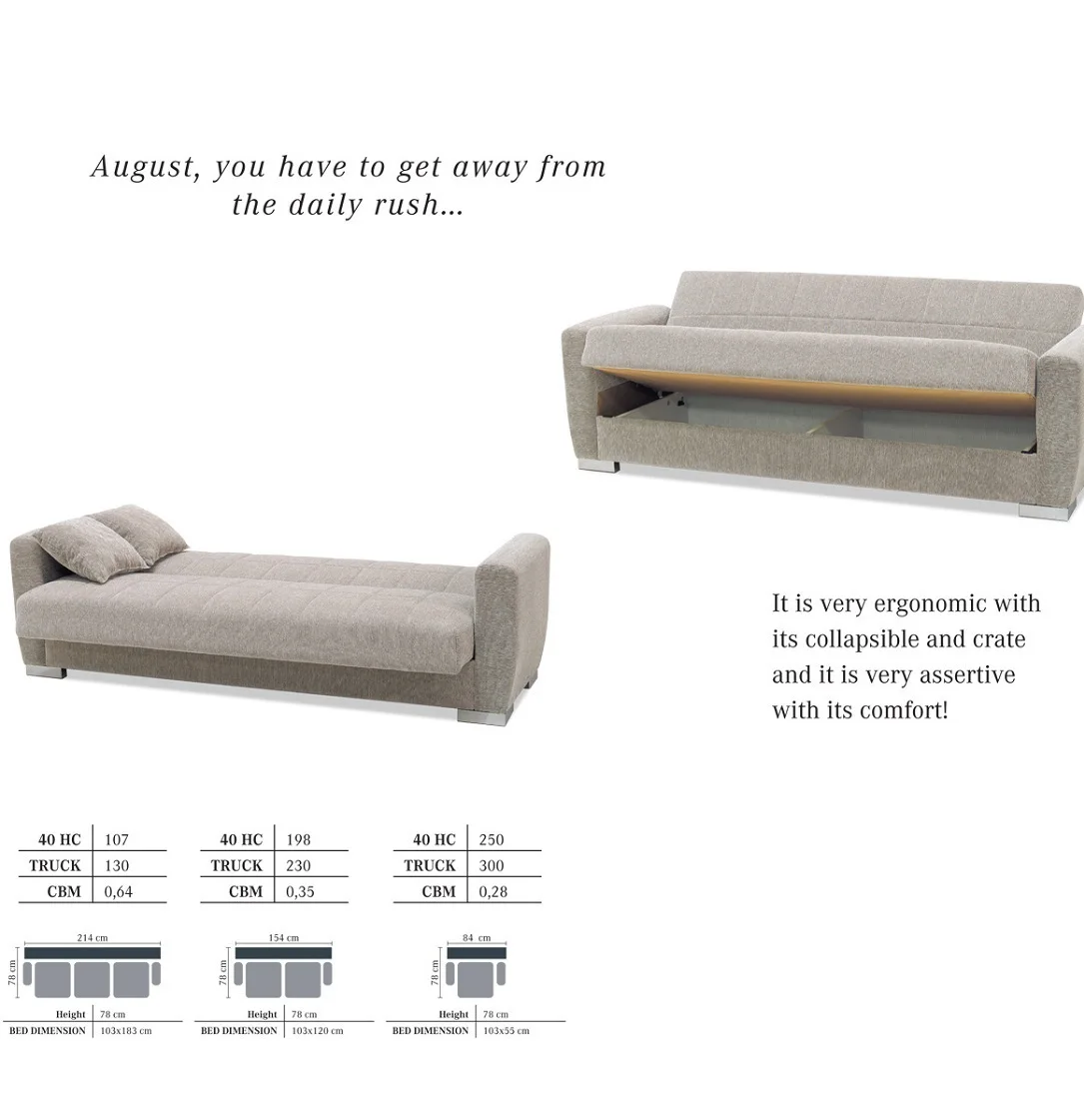 Sofa Beds Furniture Guest Room Fabric Foldable Foam Mattress ...