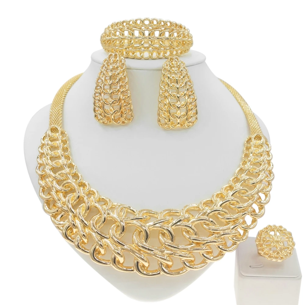 Yulaili Factory Direct Sales New Brazilian Gold Jewelry Set