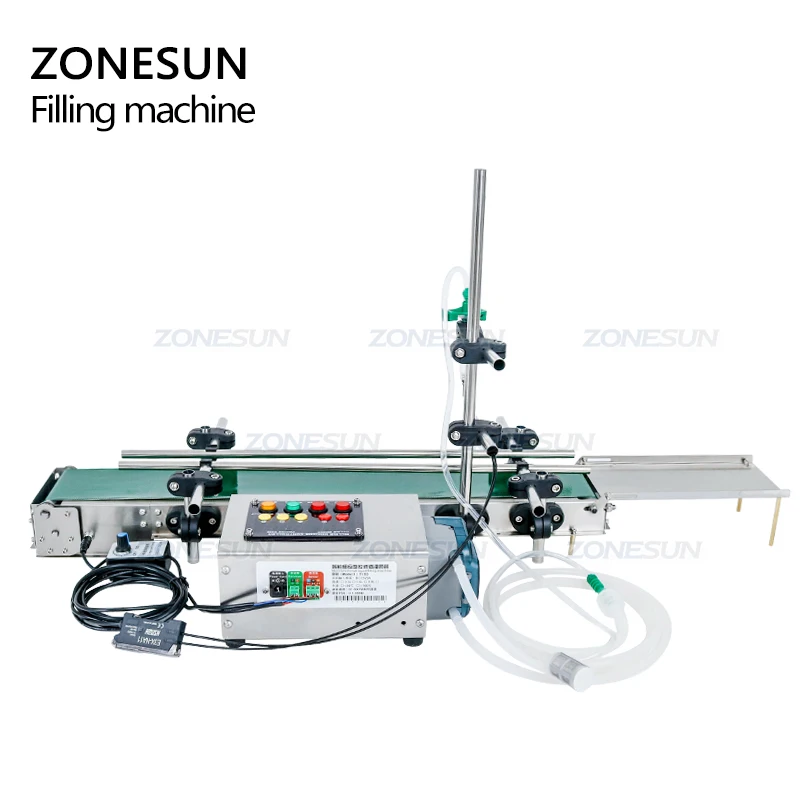 ZONESUN ZS-DTPP100C Automatic Small Round Bottle Glass Vial Essential Oil Perfume Eye Drops Liquid Filling Machine With Conveyor - Image 5