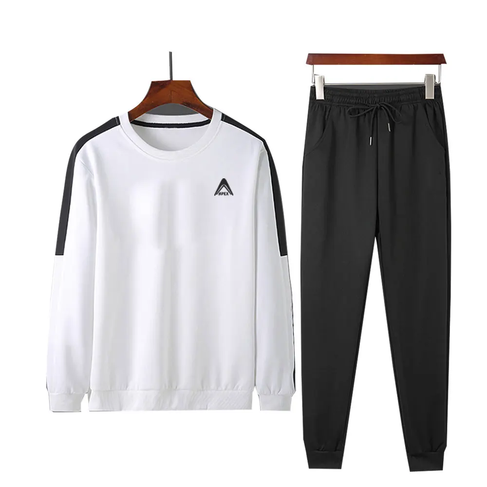 Men's Sweat Suit White And Black Color Men Sweat Suit Made In Pakistan