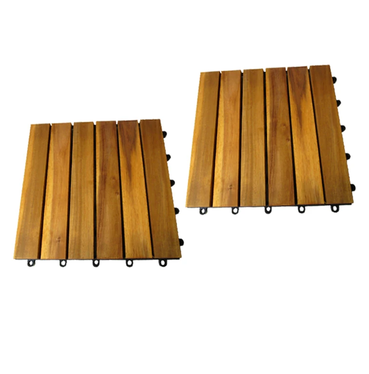 New Style Wooden Interlocking Floor Tiles Outdoor Deck Building