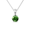 Ciondolo in Ottone Placcato in Oro Bianco 18k - Peridoto