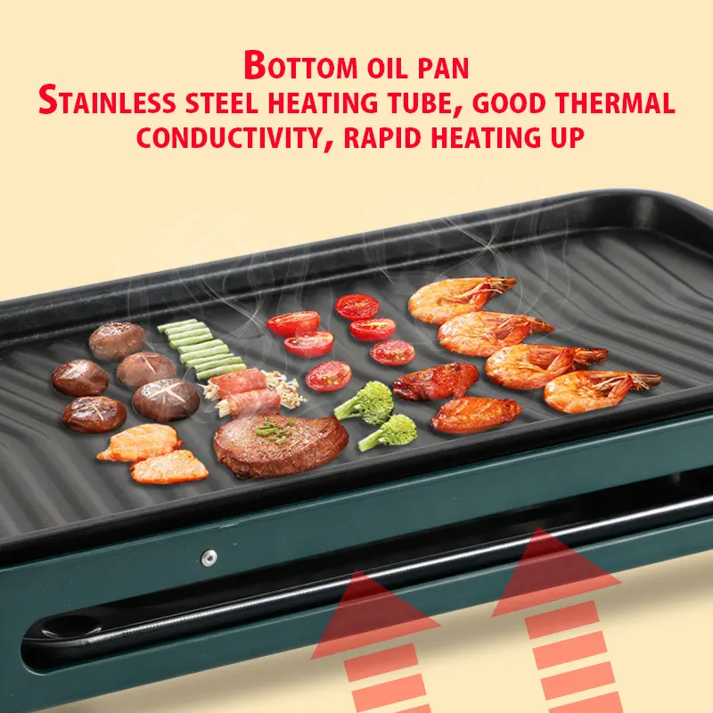 hOmeLabs Smokeless Indoor Electric Grill - Removable Non-Stick