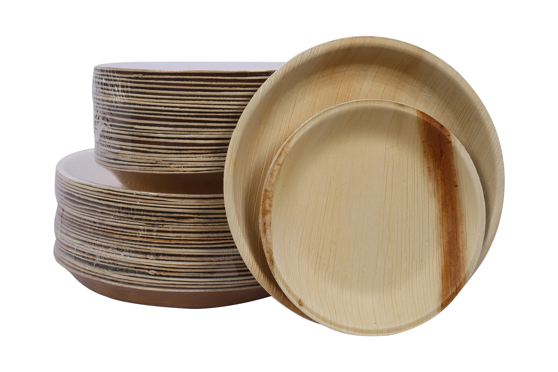 High Quality Disposable Areca Palm Leaf Plates Bowls Trays Biodegradable  Tableware for Parties Weddings Restaurants