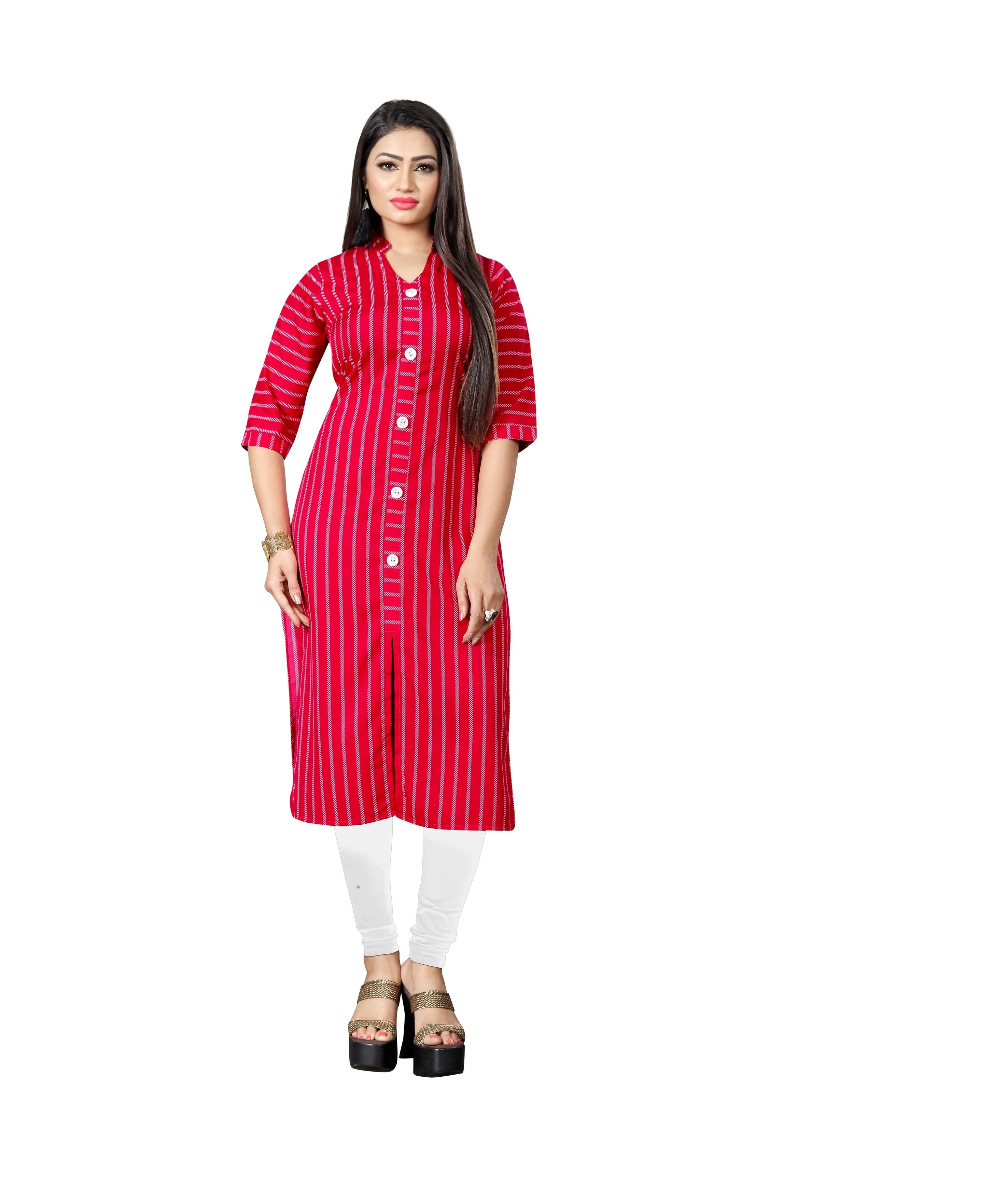 Buy Quick Fab Womens Rayon Silk Embroidered Kurta with Pant  Dupatta Set  42 RED at Amazonin