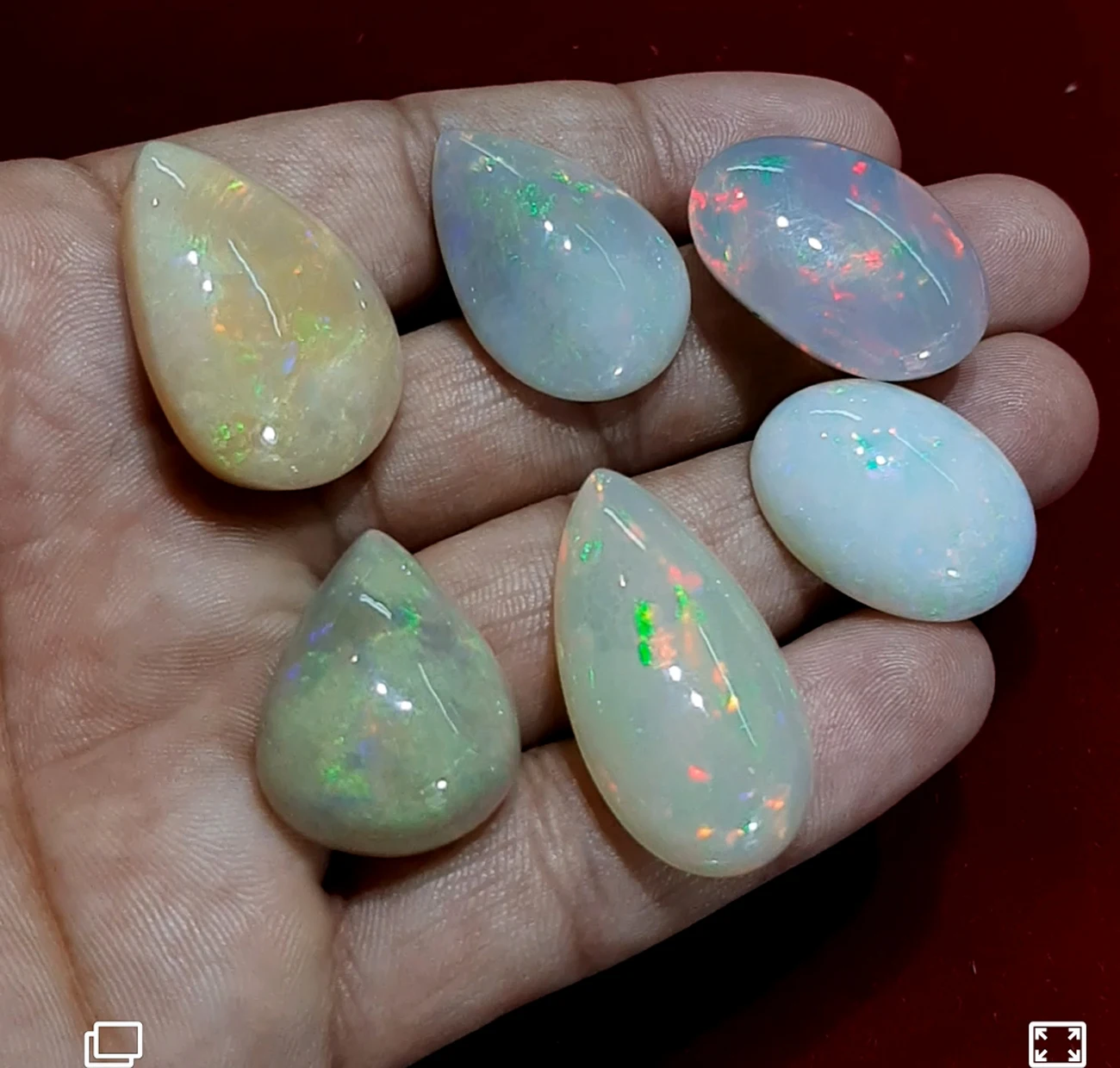 Authentic Ethiopian Mixed Opal Cabochons, set fashion of 3