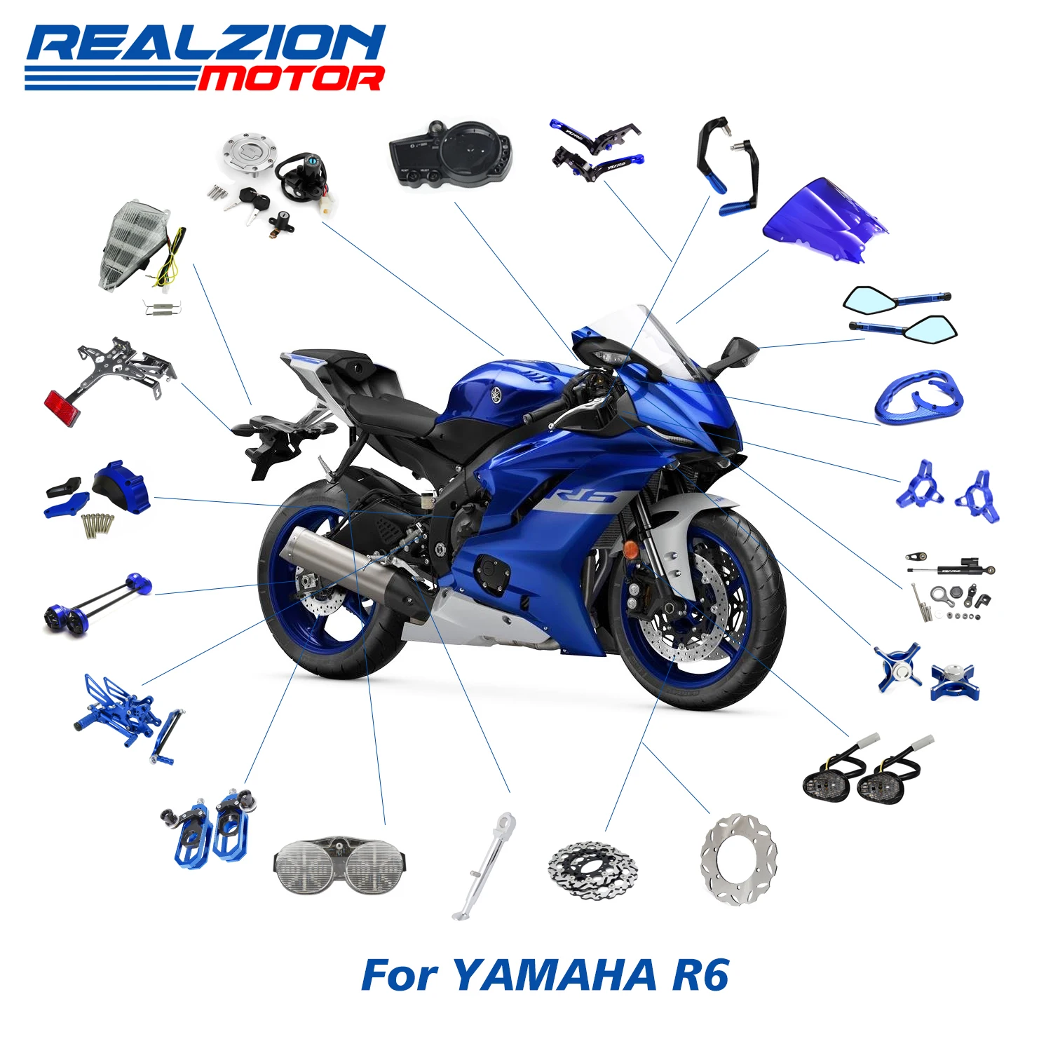 Wholesale Motorcycle Accessories For YAMAHA R6 From