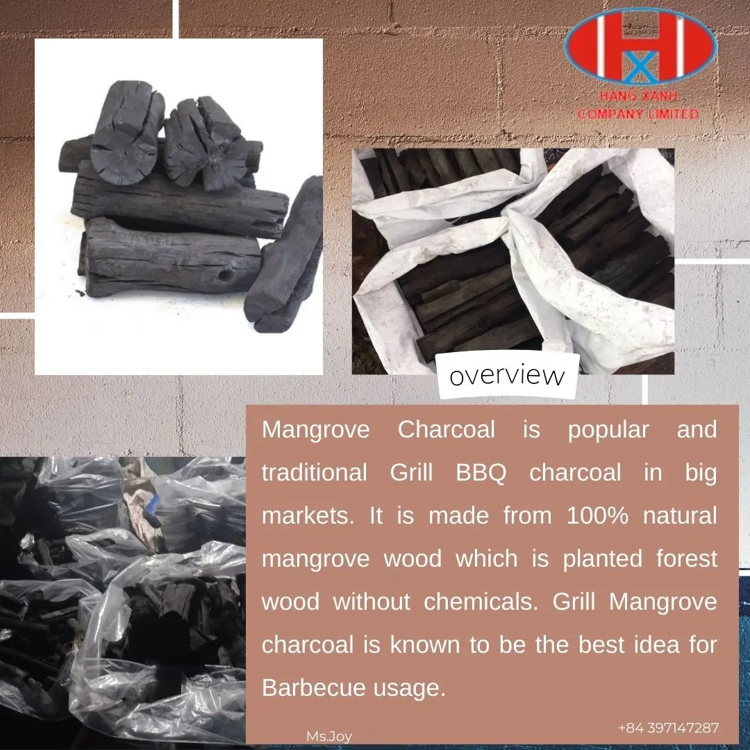 100 Natural Mangrove Wood Vietnam Mangrove Charcoal/ Wood Charcoal Bbq