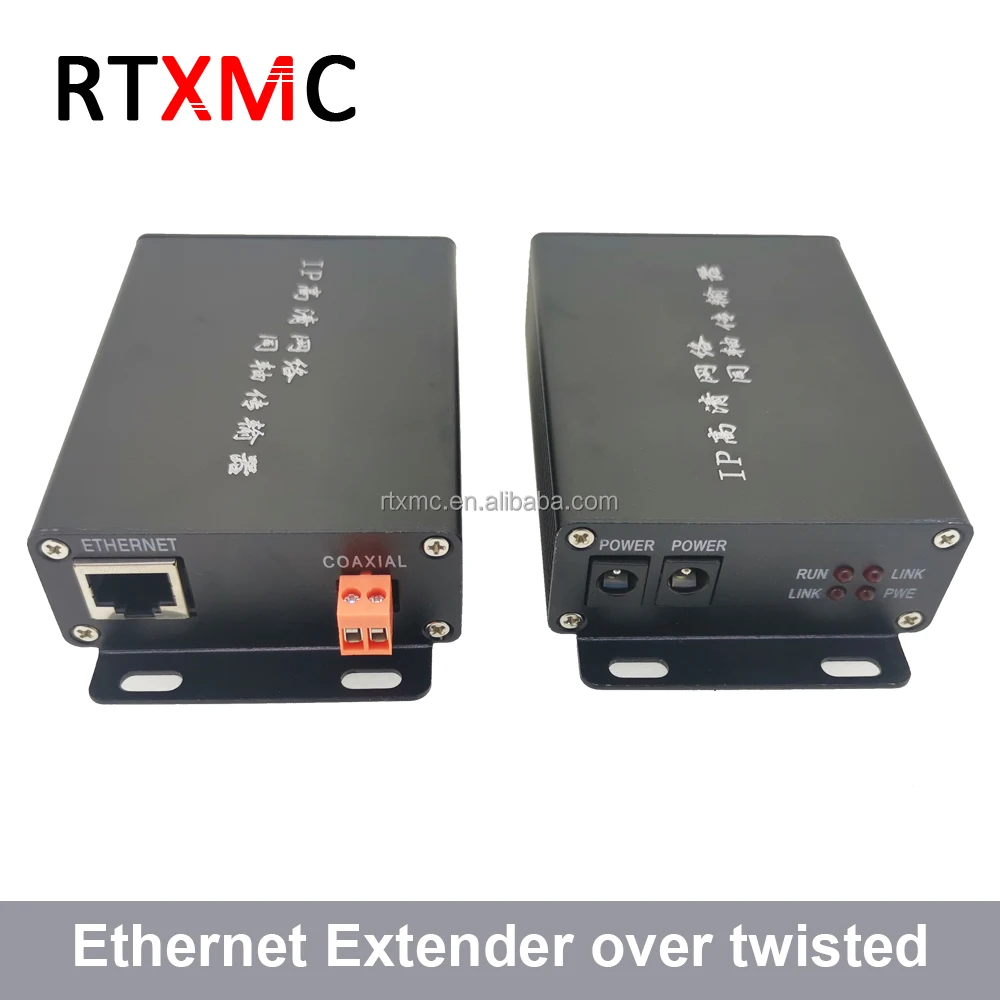 1pair With Power Adapter Extender Over Twisted Pair Converter