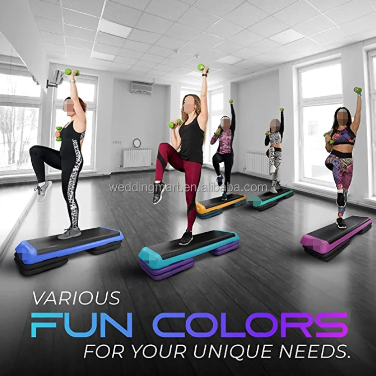 Aerobic Stepper 3 Level Adjustable Exercise Yoga Step Board Gym Fitness 