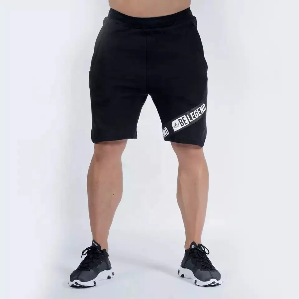 NDGDA Male Casual Sports Jogging Elasticated Embroidery Shorts Pants Trousers Men Drawstring Fitness Short Pants Clearance Sale 