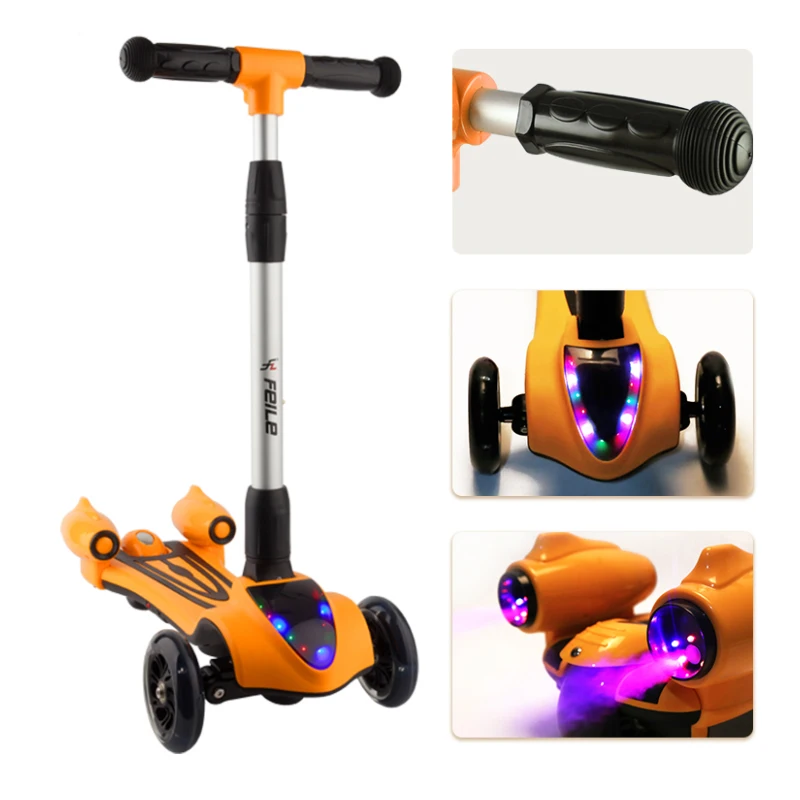 Patinete de ruedas con pedal para niños, nuevo modelo, con