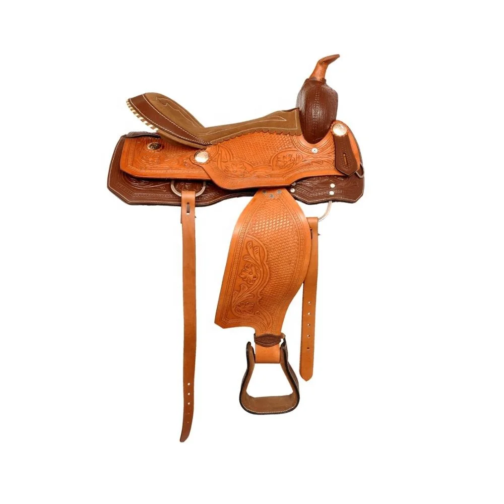 Best Selling Western Horse Saddle Indian Leather Genuine Customized