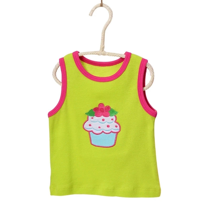 
 Летние футболки без рукавов с круглым вырезом для новорожденных, 100% хлопок, 5 шт./упаковка  