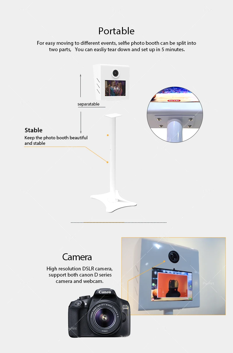 Photobooth Portable Selfie Digital Wedding Mini Photo Booth Machine