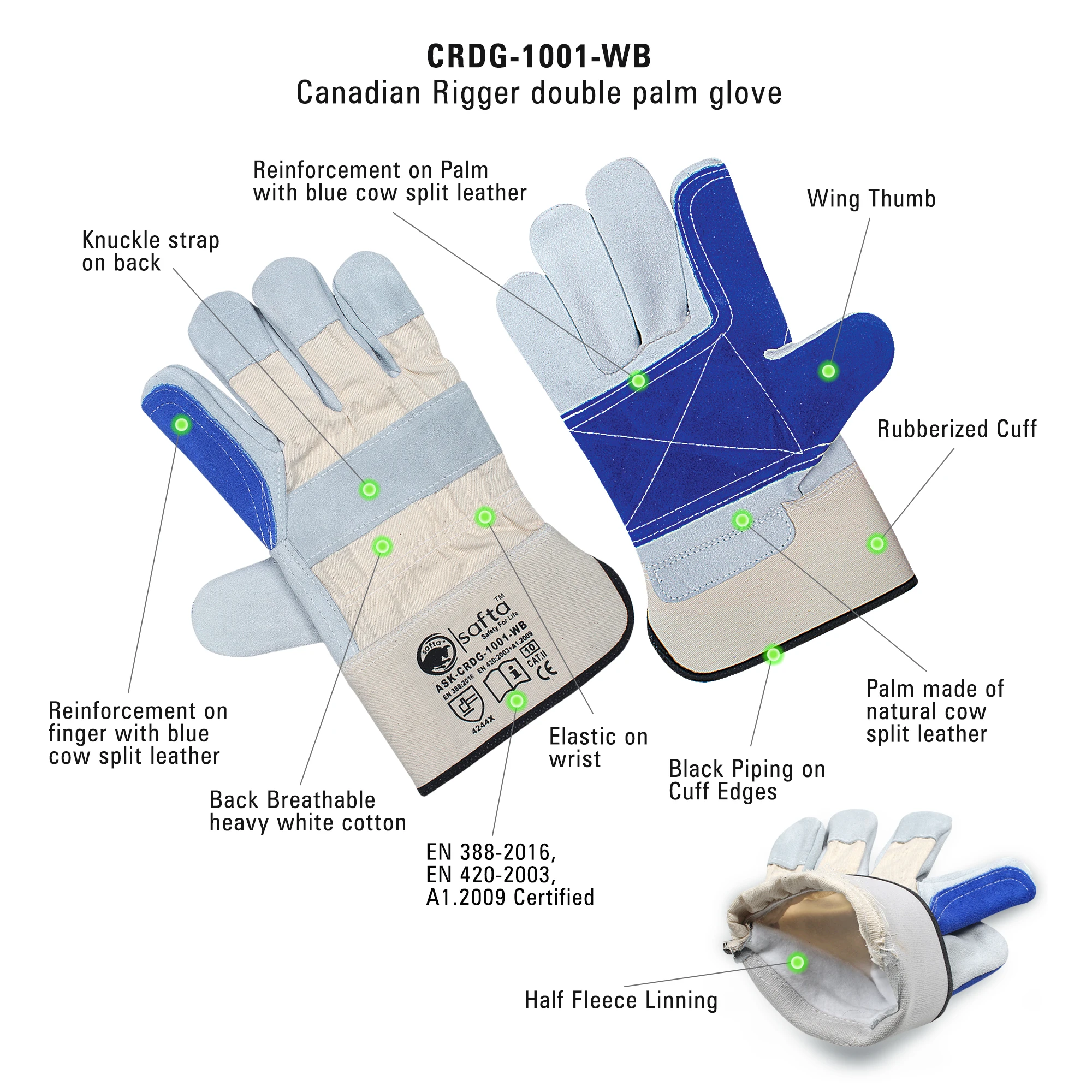 Outlook bank Geladen En 388 En 420 Certified Canadian Rigger Cow Split Leather Work Gloves  Mechanics Industrial Hand Safety Gloves - Buy Guante Work Rugged Wear Work  Gloves Rigging Gloves Mechanic Gloves Nitrile Safety Glove