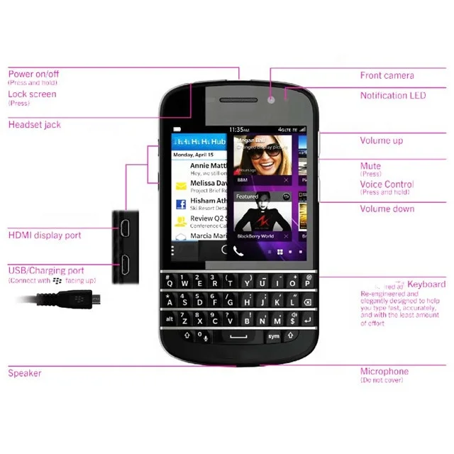 BlackBerry ブラックベリー Q10黒 ブラック SIMフリー Blackberry Q10とBlackberry Classic SIMフリースマホの比較！